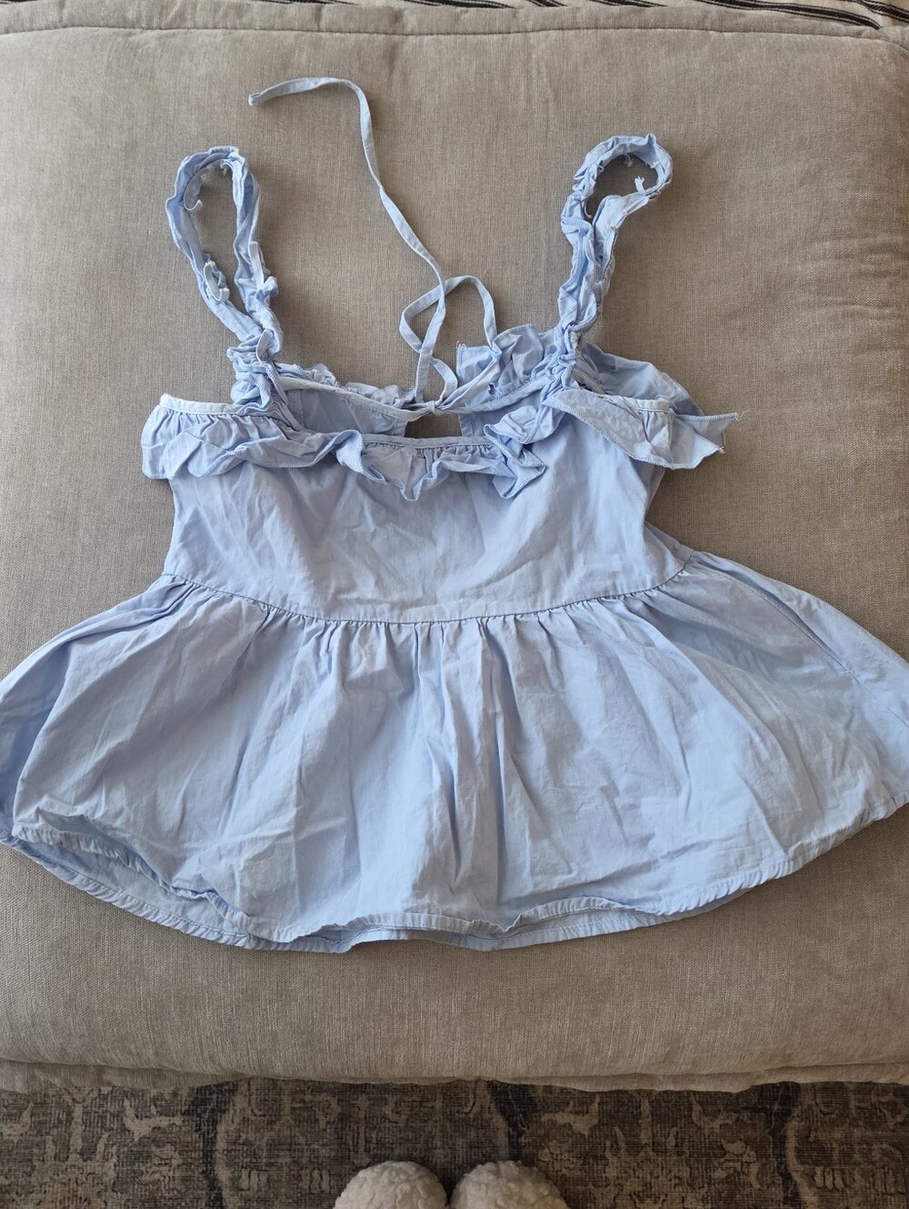 100% Cotton PLT Babydoll Peplum Top - Picture 2 of 5